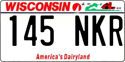 WI license plate 145NKR
