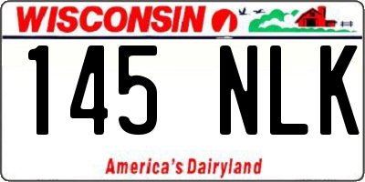 WI license plate 145NLK
