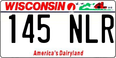 WI license plate 145NLR