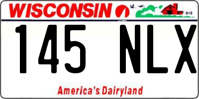 WI license plate 145NLX