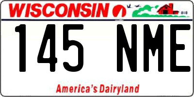 WI license plate 145NME