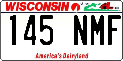 WI license plate 145NMF
