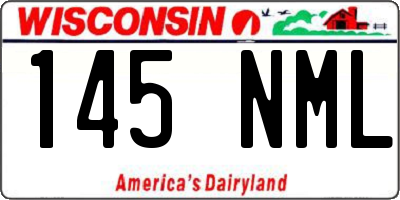 WI license plate 145NML