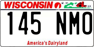 WI license plate 145NMO