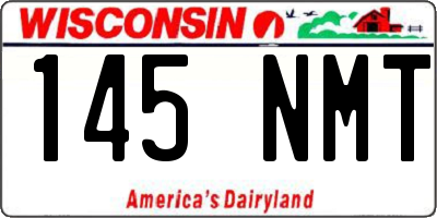 WI license plate 145NMT