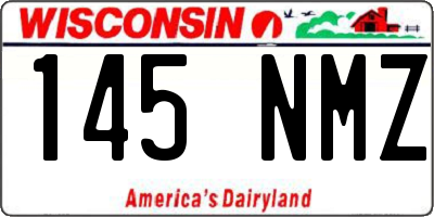 WI license plate 145NMZ