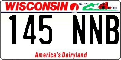 WI license plate 145NNB