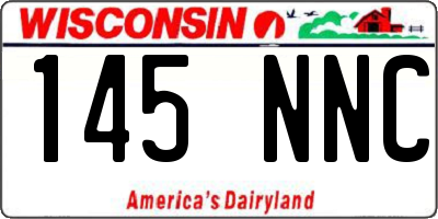 WI license plate 145NNC