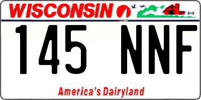 WI license plate 145NNF