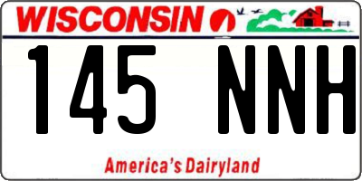 WI license plate 145NNH