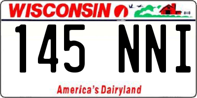 WI license plate 145NNI