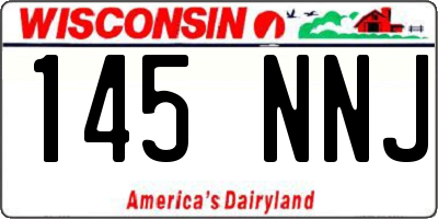 WI license plate 145NNJ