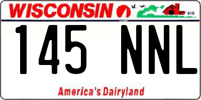 WI license plate 145NNL