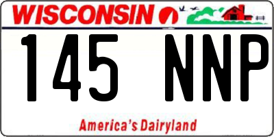 WI license plate 145NNP
