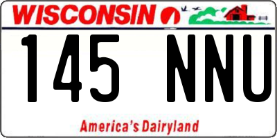 WI license plate 145NNU