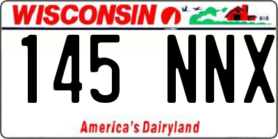 WI license plate 145NNX