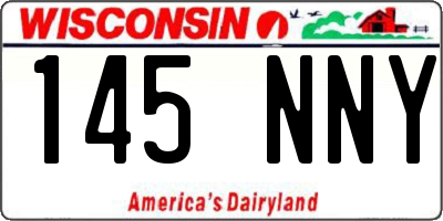 WI license plate 145NNY