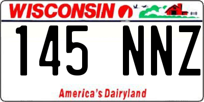 WI license plate 145NNZ