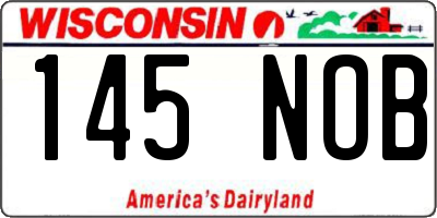 WI license plate 145NOB