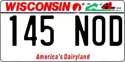 WI license plate 145NOD
