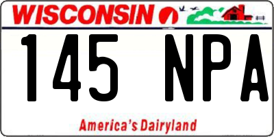 WI license plate 145NPA