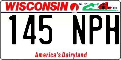 WI license plate 145NPH