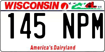 WI license plate 145NPM