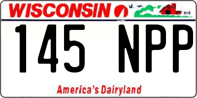 WI license plate 145NPP