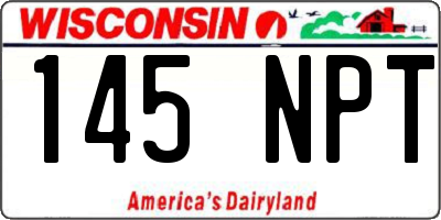 WI license plate 145NPT