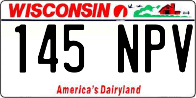 WI license plate 145NPV