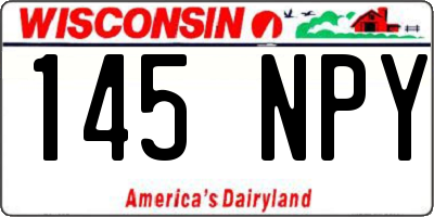 WI license plate 145NPY