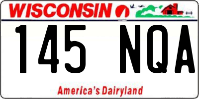 WI license plate 145NQA