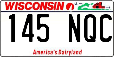 WI license plate 145NQC