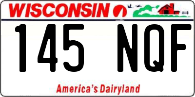 WI license plate 145NQF