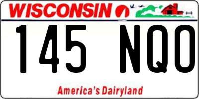 WI license plate 145NQO