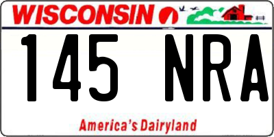 WI license plate 145NRA