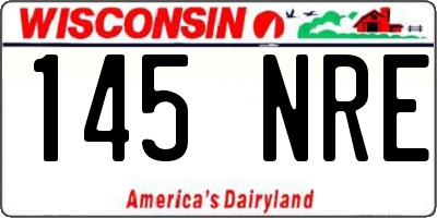 WI license plate 145NRE