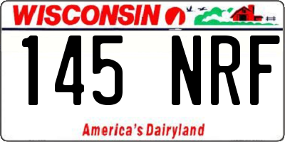 WI license plate 145NRF
