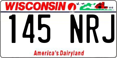 WI license plate 145NRJ
