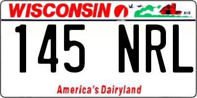 WI license plate 145NRL