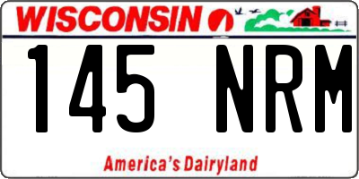 WI license plate 145NRM