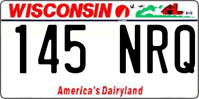 WI license plate 145NRQ