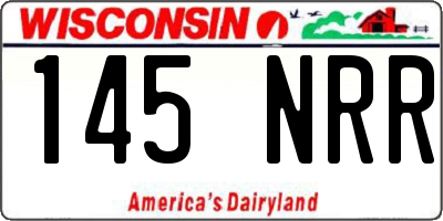WI license plate 145NRR