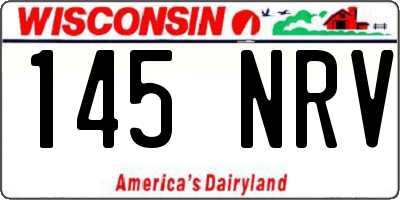 WI license plate 145NRV