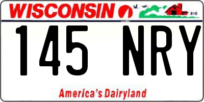 WI license plate 145NRY