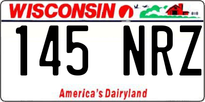 WI license plate 145NRZ