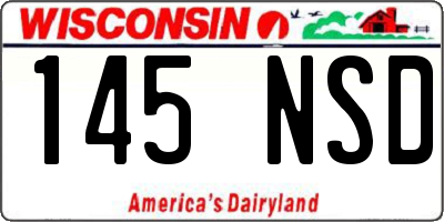 WI license plate 145NSD