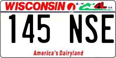 WI license plate 145NSE