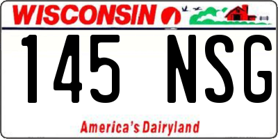 WI license plate 145NSG