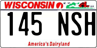 WI license plate 145NSH